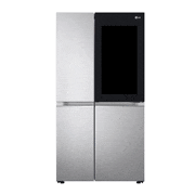 LG Refrigerador Side By Side LG LS66MXN | LINEARCOOLING™ | 24.5 P<sup>3</sup> | Brushed Steel, luz delantera en vista de alimentos, LS66MXN, thumbnail 1