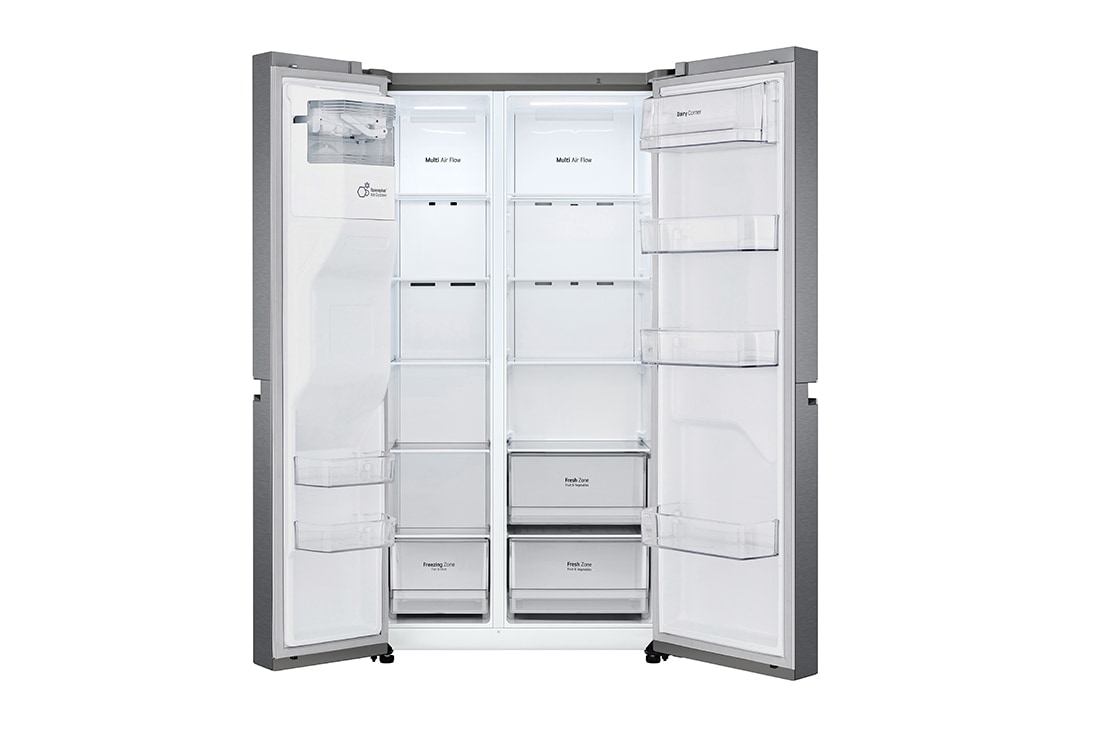 LG Refrigeradora Side by Side 23.8pᶟ(Gross) / 21.6pᶟ(Net) LG GS65WPPK Smart Inverter Silver, GS65WPPK, GS65WPPK, thumbnail 3