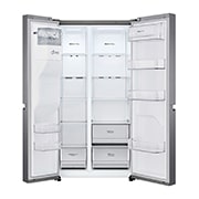 LG Refrigeradora Side by Side 23.8pᶟ(Gross) / 21.6pᶟ(Net) LG GS65WPPK Smart Inverter Silver, GS65WPPK, GS65WPPK, thumbnail 3