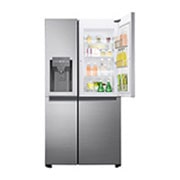 LG Refrigeradora Side by Side 23.8pᶟ (Gross) / 21.6pᶟ (Net)  LINEARCooling™ Multi Air Flow™ ThinQ™ Platinum Silver , frente hizo vista abierta, LS65WDPK, thumbnail 8