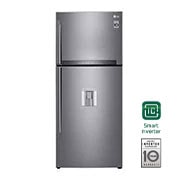 LG Refrigeradora Top Freezer 19.3pᶟ(Gross)/18pᶟ(Net)  Smart Inverter ThinQ™ NatureFRESH™™ Dispensador Agua , GT51SGP, GT51SGP, thumbnail 1