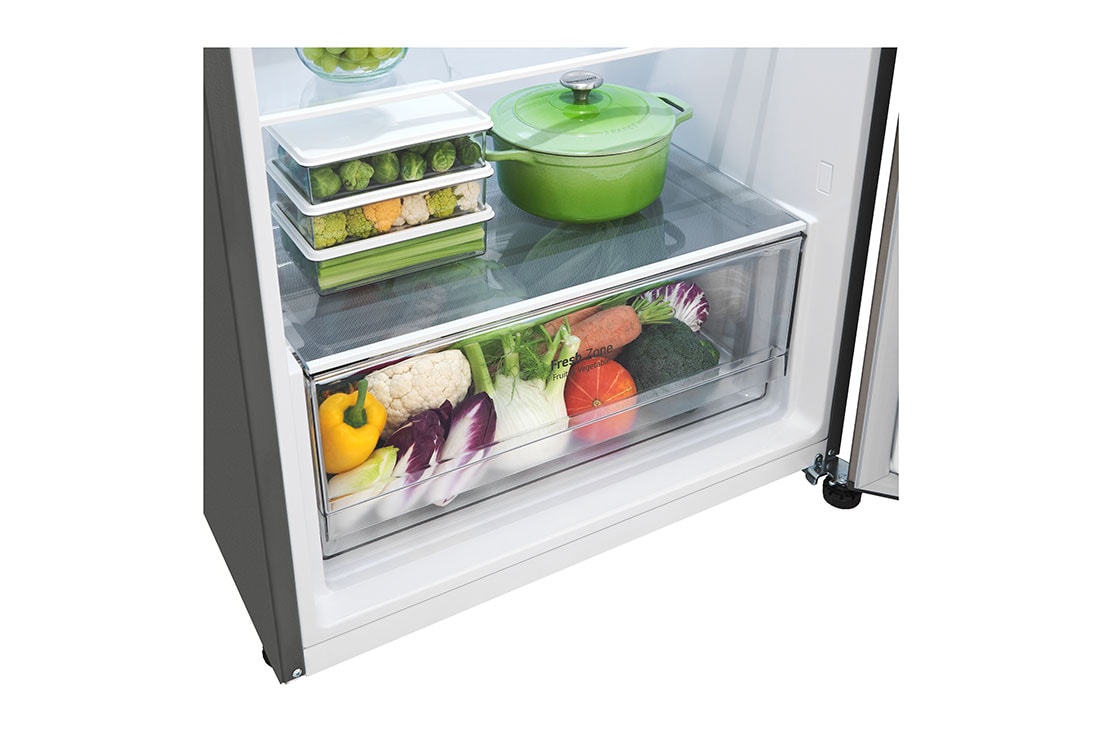 LG Refrigeradora Top Freezer 14.5 pᶟ (Net) / 13.2 pᶟ (Gross) Smart Linear InverterCooling™ Dispensador Agua, cajón con fruta almacenada, VT38WPP, thumbnail 3