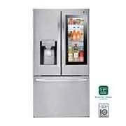 LG Refrigeradora French Door InstaView™ 28pᶟ (Gross) / 28pᶟ (Net) Door-in-Door® Compresor Smart Inverter, front view, GM78SXS, thumbnail 1