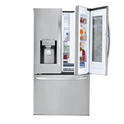 LG Refrigeradora French Door InstaView™ 28pᶟ (Gross) / 28pᶟ (Net) Door-in-Door® Compresor Smart Inverter, front view, GM78SXS, thumbnail 3