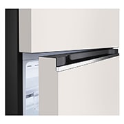 LG Refrigeradora Top Freezer 13.2pᶟ (Net) / 14 cuft (Gross) LG Smart Inverter Compressor™ LINEARCooling™ Puerta Nature Beige, right side with door open, VT38BPB, thumbnail 10