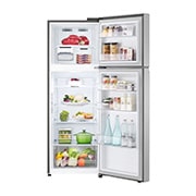 LG Refrigeradora Top Freezer 11.8pᶟ (Net) / 12.7pᶟ (Gross) Smart Inverter Compressor Door Cooling⁺, Open Door with content , VT34BPP, thumbnail 2