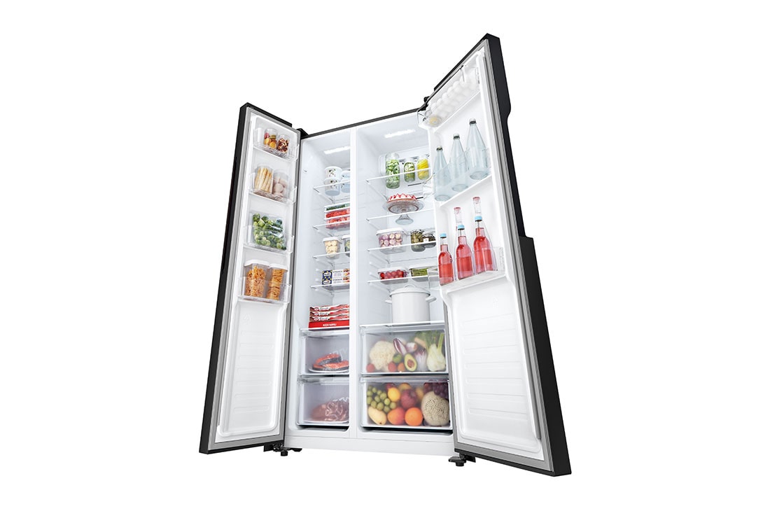 LG Refrigeradora Side by Side 18p³ (Gross) / 18p³ (Net)  Multi Air Flow Inverter Compressor Total , Abierto con perspectiva superior, GS51MPD, thumbnail 11