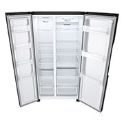 LG Refrigeradora Side by Side 18p³ (Gross) / 18p³ (Net)  Multi Air Flow Inverter Compressor Total , Comida abierta con perspectiva izquierda, GS51MPD, thumbnail 10