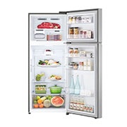 LG Refrigerador Top Mount 14 pies cúbicos (gross) -Silver con Multi Air Flow | Inverter, front open view with food stored, VT40BPN, thumbnail 2