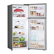 LG Refrigerador Top Mount 14 pies cúbicos (gross) -Silver con Multi Air Flow | Inverter, open view with food stored, VT40BPN, thumbnail 9