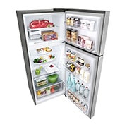 LG Refrigerador Top Mount 14 pies cúbicos (gross) -Silver con Multi Air Flow | Inverter, top perspective open view with food stored, VT40BPN, thumbnail 10