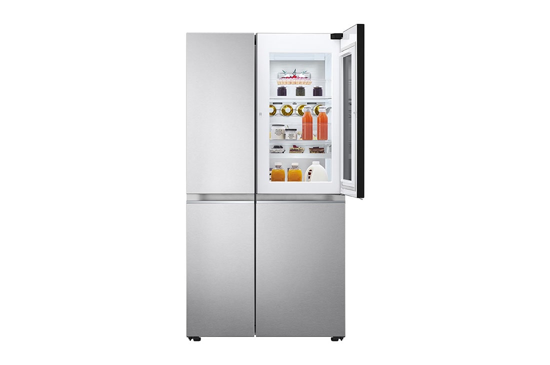 LG Refrigerador Side By Side LG VS25QFNW| LINEARCOOLING™ | 24.5 P<sup>3</sup> | Brushed Steel, el frente abrió la vista de la comida, VS25QFNW, thumbnail 10