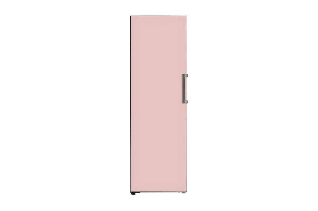 LG Congelador Object One Door 11.3pᶟ (Net) / 11.3pᶟ (Gross) Flat Door Smart Diagnosis™ ThinQ™ color Rosa, Frontal, VC34BQK