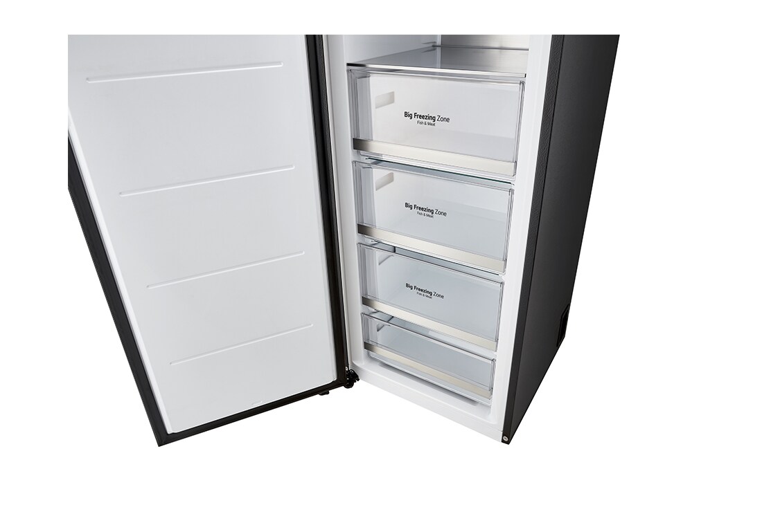 LG Congelador OBJET One Door 11.3pᶟ (Net) / 11.3pᶟ (Gross) Flat Door Smart Diagnosis™ ThinQ™ color Rosa, Detalle interior, VC34BQK, thumbnail 7