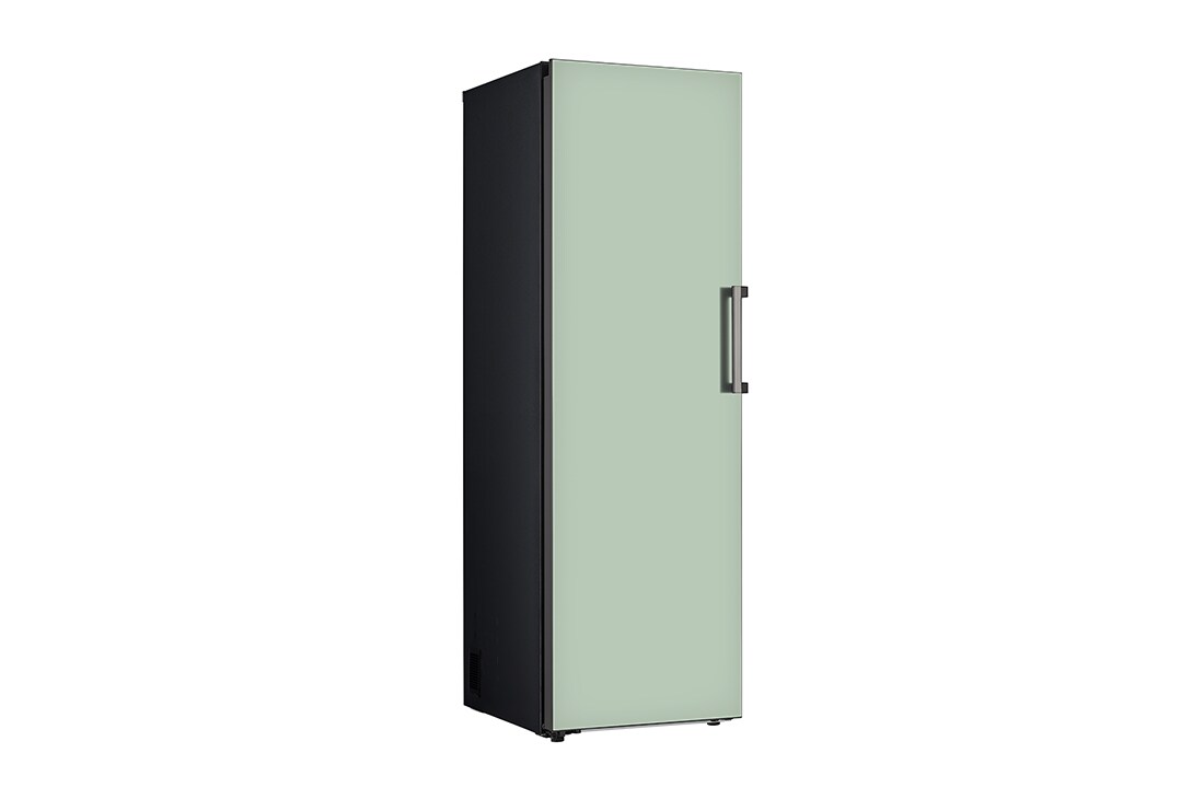 LG Congelador OBJET One Door 11.3pᶟ (Net) / 11.3pᶟ (Gross) Flat Door Smart Diagnosis™ ThinQ™ color Menta, Parte frontal con comida, VC34BQM, thumbnail 3