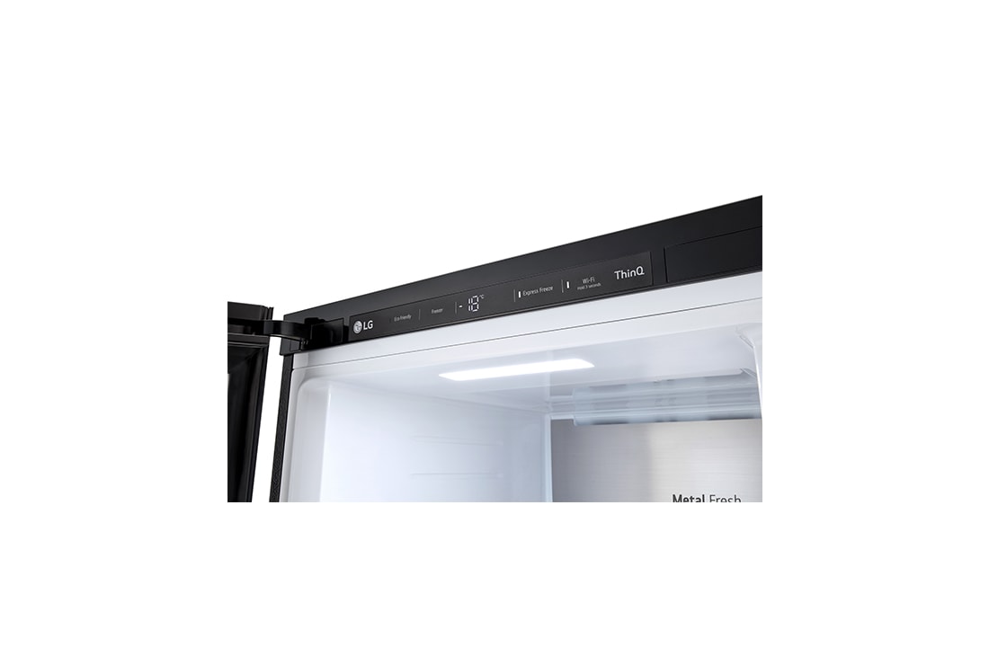 LG Congelador OBJET One Door 11.3pᶟ (Net) / 11.3pᶟ (Gross) Flat Door Smart Diagnosis™ ThinQ™ color Menta, Cajón con comida, VC34BQM, thumbnail 5