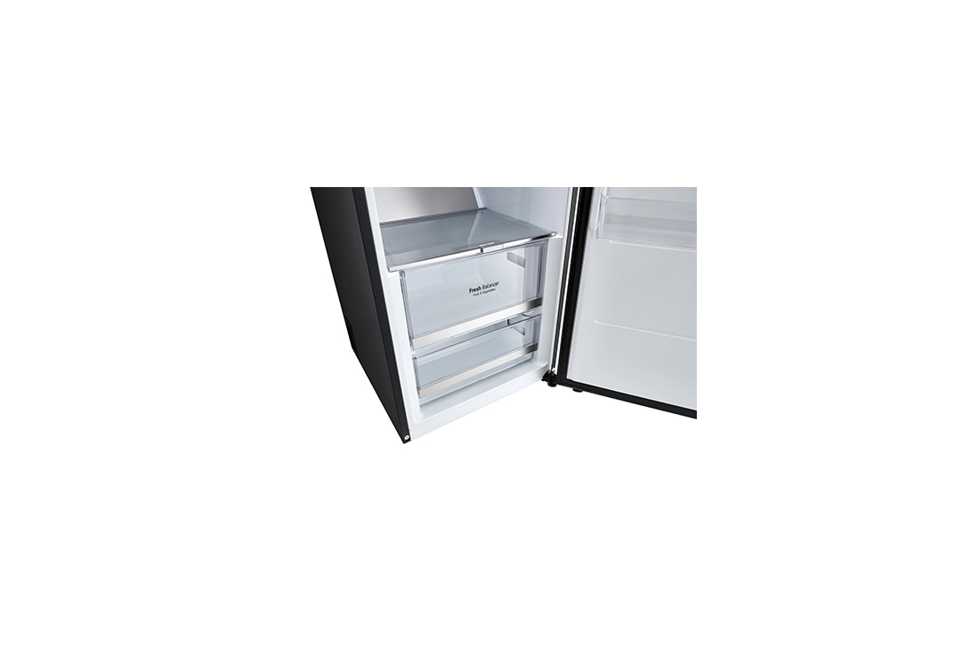 LG Refrigerador OBJET One Door 11.3pᶟ (Net) / 11.3pᶟ (Gross) Flat Door Smart Diagnosis™ ThinQ™ color Rosa, Abierto desde la izquierda con comida, VL42BPK, thumbnail 9