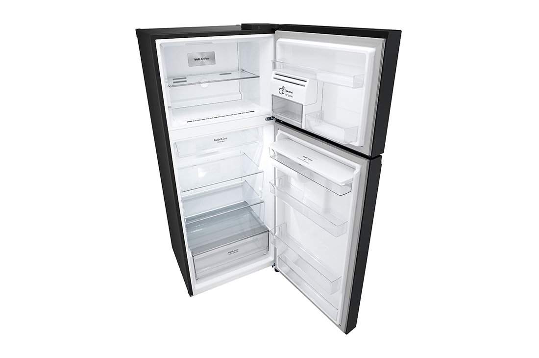 LG Refrigeradora Top Freezer 13.5pᶟ (Net) / 14.9 pᶟ (Gross) Smart Inverter & ThinQ™, color Negro Mate, Freezer detail view, VT40APD, thumbnail 4