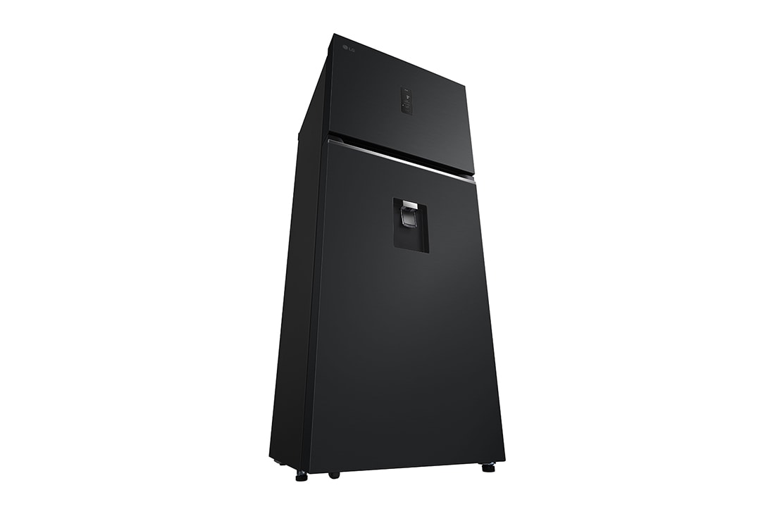LG Refrigeradora Top Freezer 13.5pᶟ (Net) / 14.9 pᶟ (Gross) Smart Inverter & ThinQ™, color Negro Mate, left perspective view, VT40APD, thumbnail 12