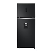 LG Refrigeradora Top Freezer 13.5pᶟ (Net) / 14.9 pᶟ (Gross) Smart Inverter & ThinQ™, color Negro Mate, front view, VT40APD, thumbnail 1