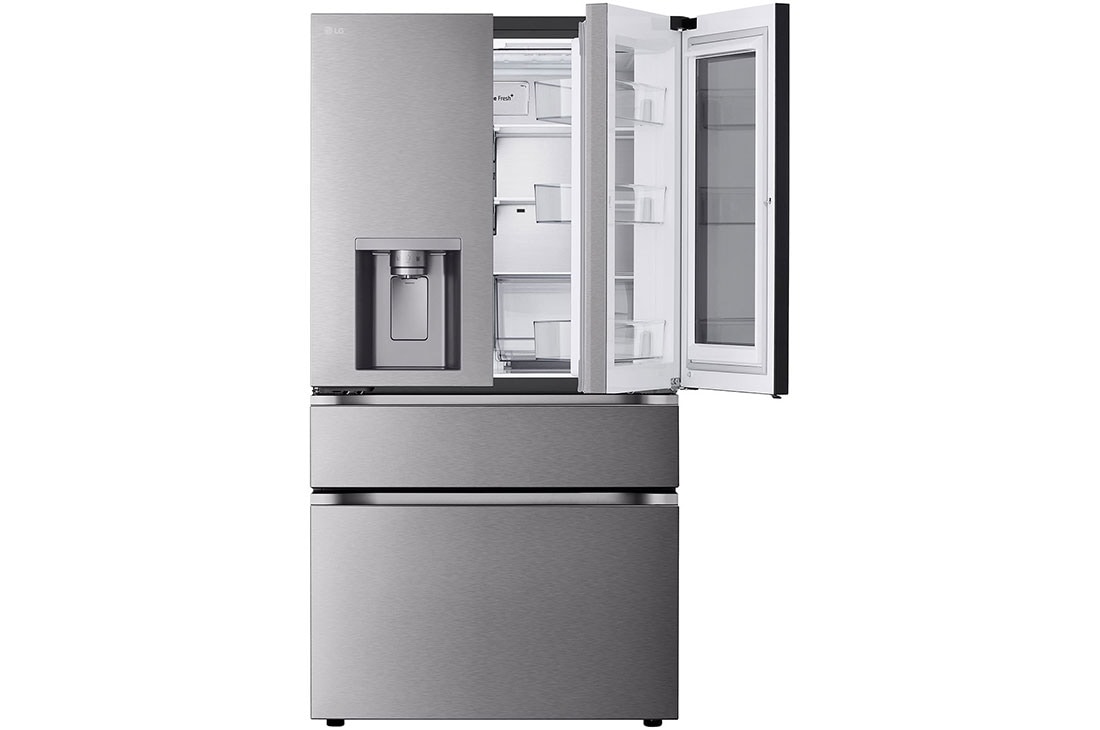 LG Refrigeradora LG French Door 29 cu.ft InstaView Door-in-Door™ Craft Ice™ Acero Inoxidable Negro  , Close up view of door in door feature of multi door refrigerator., VF29XPBM, thumbnail 6