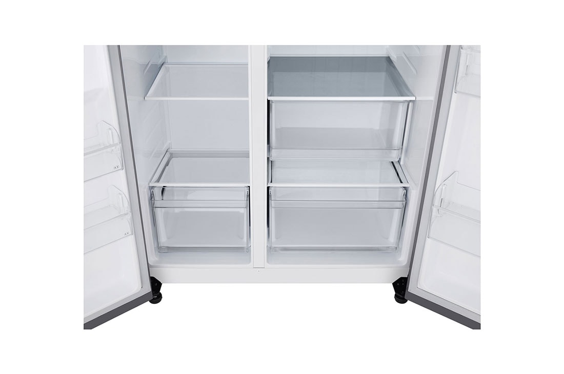 LG Refrigeradora Side By Side 23pᶟ(Gross) / 22pᶟ (Net) Smart Inverter Prime Silver, Smart organiser, VS25BJNK, thumbnail 5