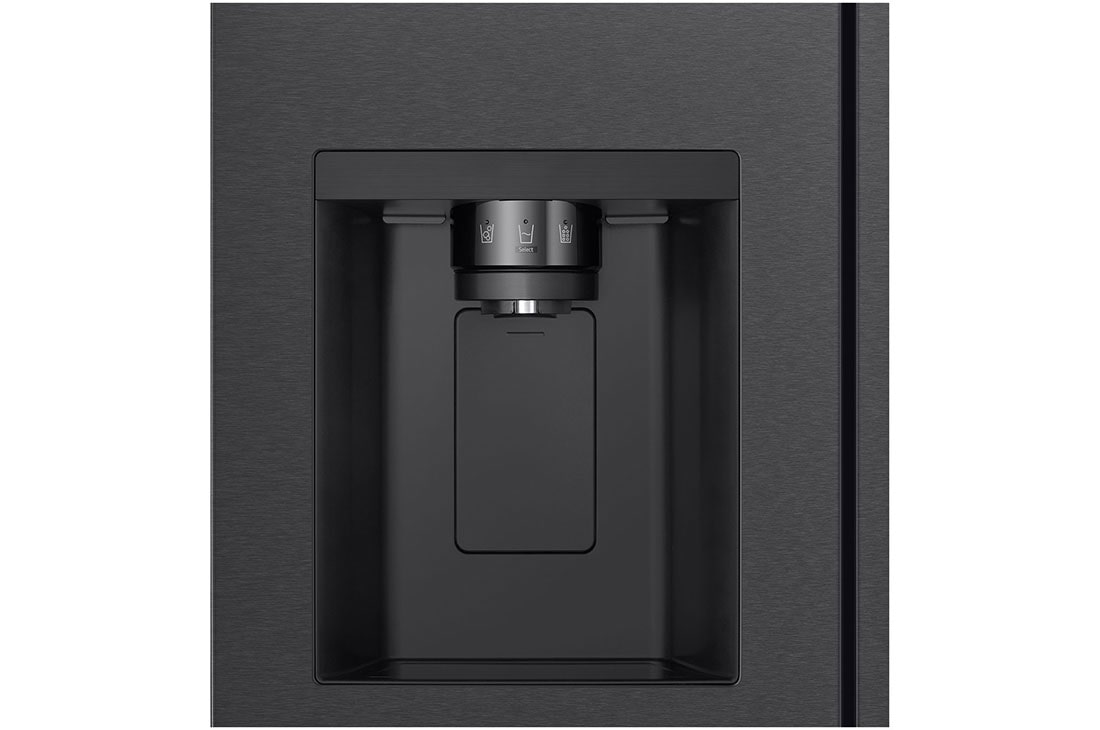 LG Refrigeradora Side by Side 23pᶟ(Gross) / 22pᶟ(Net) Smart Inverter Essence Matte Black, VS25LQIK, thumbnail 4