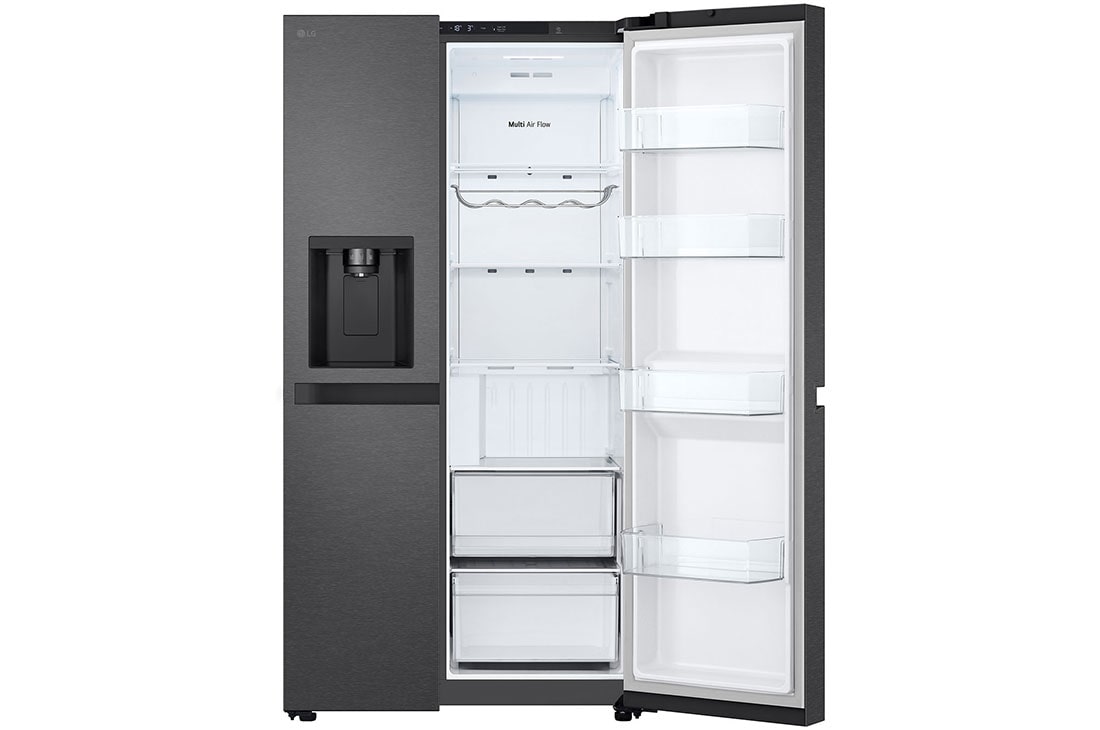 LG Refrigeradora Side by Side 23pᶟ(Gross) / 22pᶟ(Net) Smart Inverter Essence Matte Black, VS25LQIK, thumbnail 9