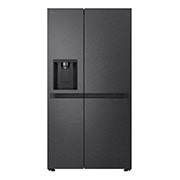 LG Refrigeradora Side by Side 23pᶟ(Gross) / 22pᶟ(Net) Smart Inverter Essence Matte Black, front view, VS25LQIK, thumbnail 1
