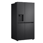 LG Refrigeradora Side by Side 23pᶟ(Gross) / 22pᶟ(Net) Smart Inverter Essence Matte Black, side perspective view, VS25LQIK, thumbnail 10