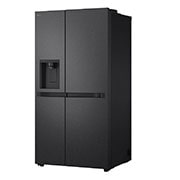 LG Refrigeradora Side by Side 23pᶟ(Gross) / 22pᶟ(Net) Smart Inverter Essence Matte Black, side perspective view, VS25LQIK, thumbnail 11