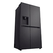 LG Refrigeradora Side by Side 23pᶟ(Gross) / 22pᶟ(Net) Smart Inverter Essence Matte Black, side perspective view, VS25LQIK, thumbnail 12