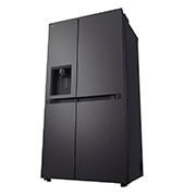 LG Refrigeradora Side by Side 23pᶟ(Gross) / 22pᶟ(Net) Smart Inverter Essence Matte Black, side perspective view, VS25LQIK, thumbnail 13