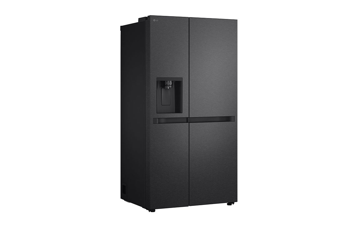 LG Refrigeradora Side by Side 23pᶟ(Gross) / 22pᶟ(Net) Smart Inverter Essence Matte Black, side perspective view, VS25LQIK, thumbnail 10