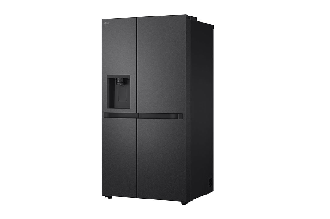 LG Refrigeradora Side by Side 23pᶟ(Gross) / 22pᶟ(Net) Smart Inverter Essence Matte Black, side perspective view, VS25LQIK, thumbnail 11