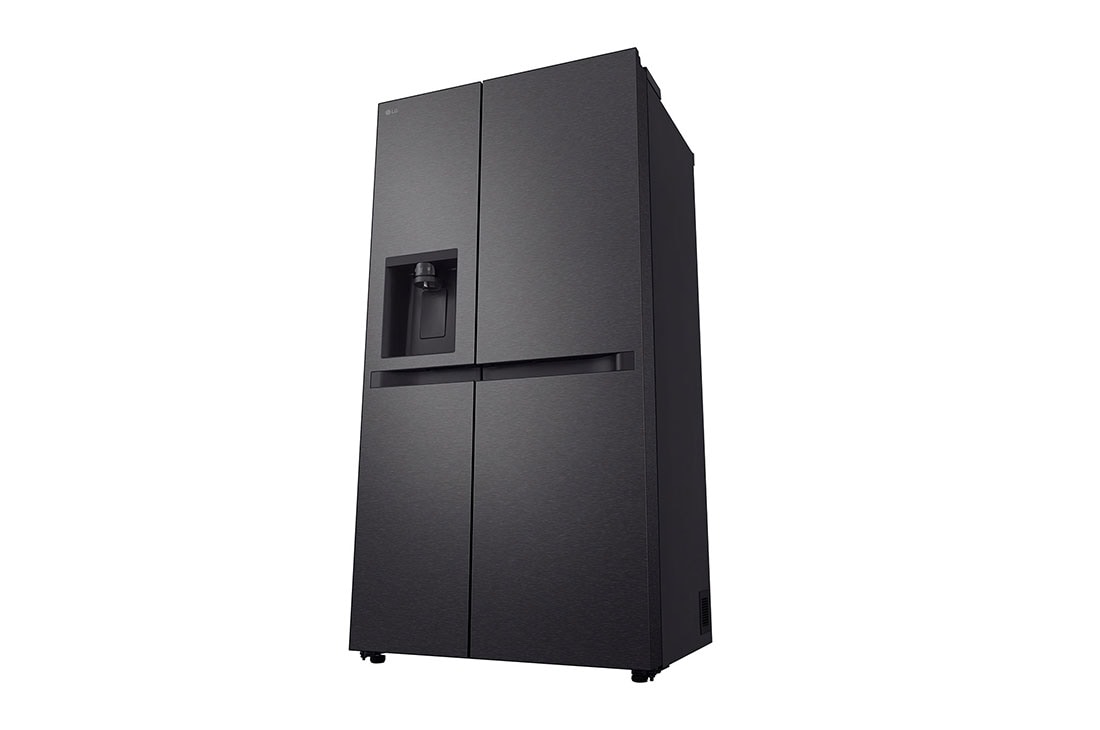 LG Refrigeradora Side by Side 23pᶟ(Gross) / 22pᶟ(Net) Smart Inverter Essence Matte Black, side perspective view, VS25LQIK, thumbnail 13