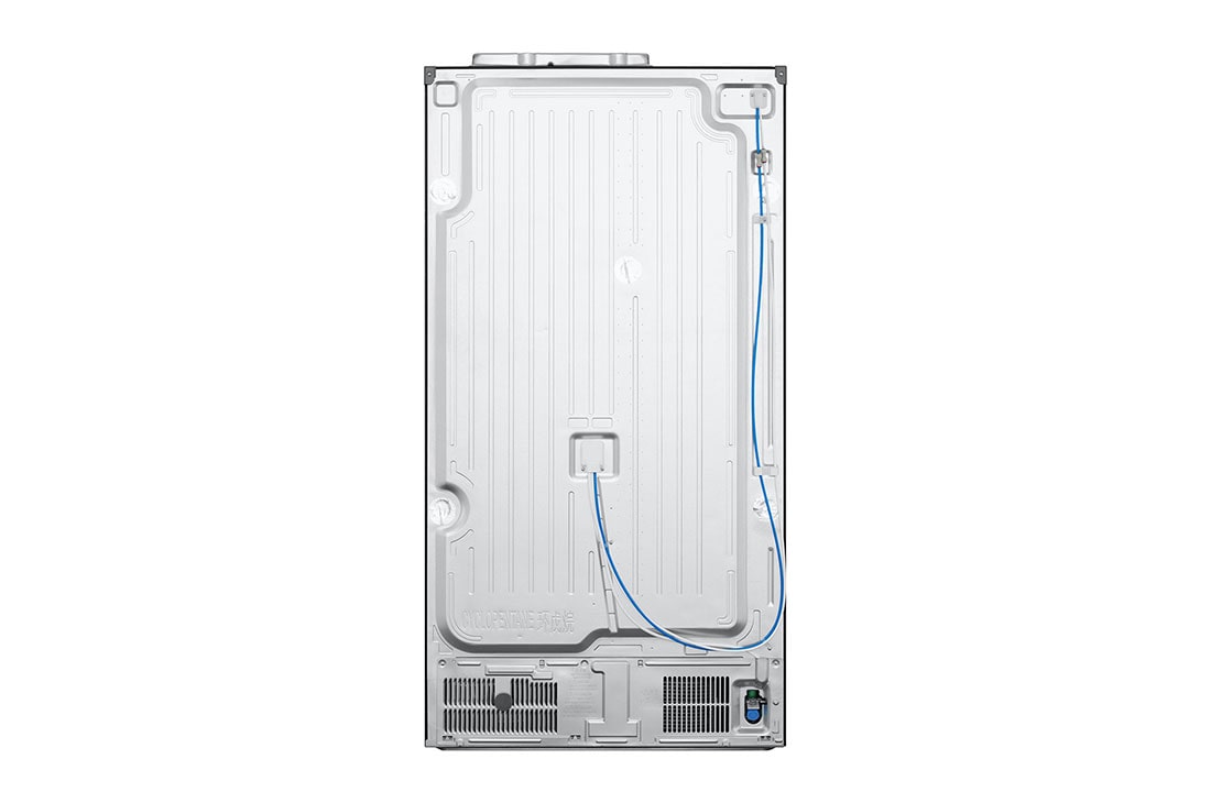 LG Refrigeradora Side by Side 23pᶟ(Gross) / 22pᶟ(Net) Smart Inverter Essence Matte Black, back view, VS25LQIK, thumbnail 15