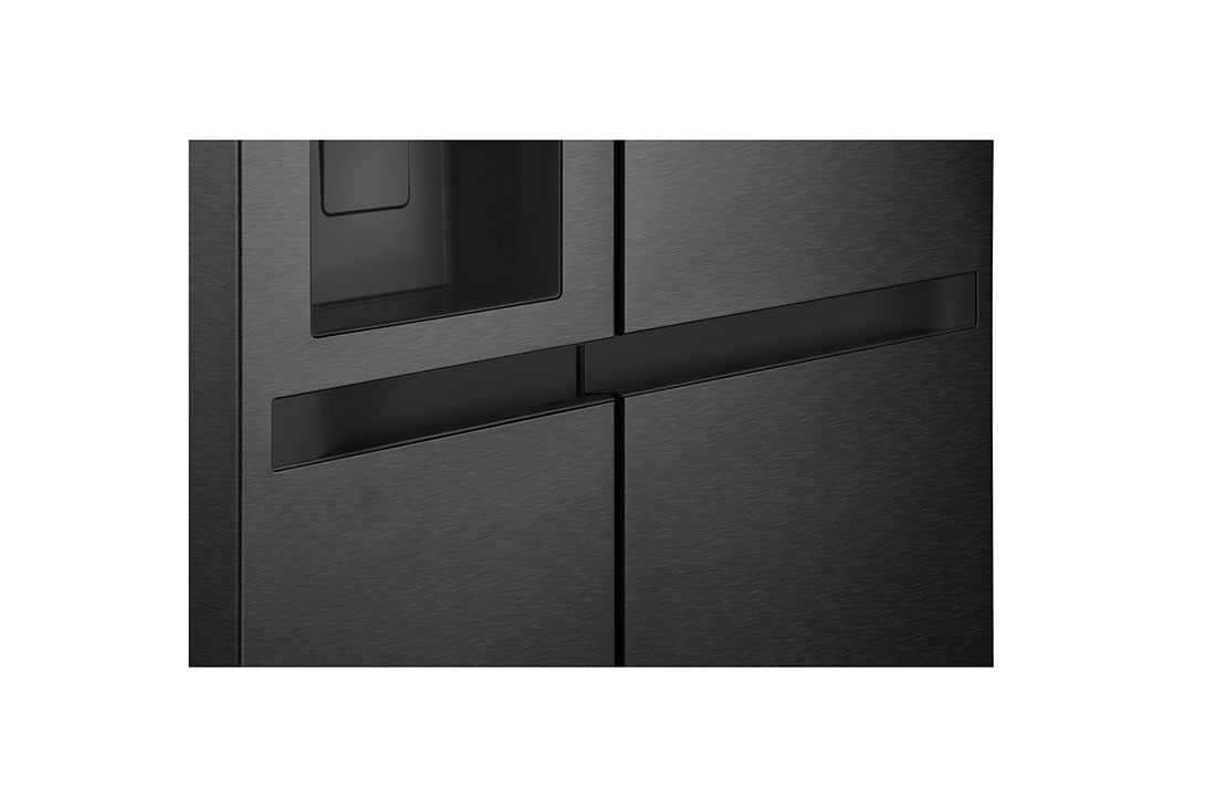 LG Refrigeradora Side by Side 23pᶟ(Gross) / 22pᶟ(Net) Smart Inverter Essence Matte Black, detail view, VS25LQIK, thumbnail 6