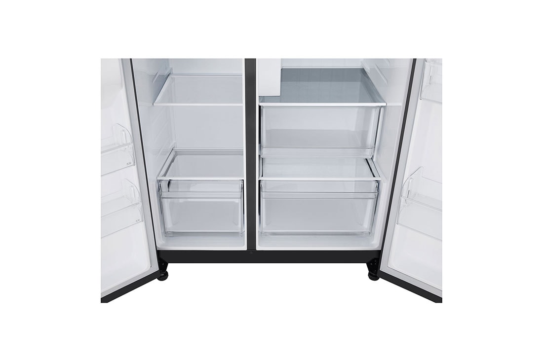 LG Refrigeradora Side by Side 23pᶟ(Gross) / 22pᶟ(Net) Smart Inverter Essence Matte Black, detail view, VS25LQIK, thumbnail 7