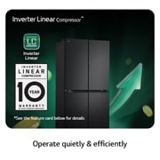 LG Refrigeradora Cross Door 19p³ Smart Inverter, Energy Label view, GM42BMPM, thumbnail 10