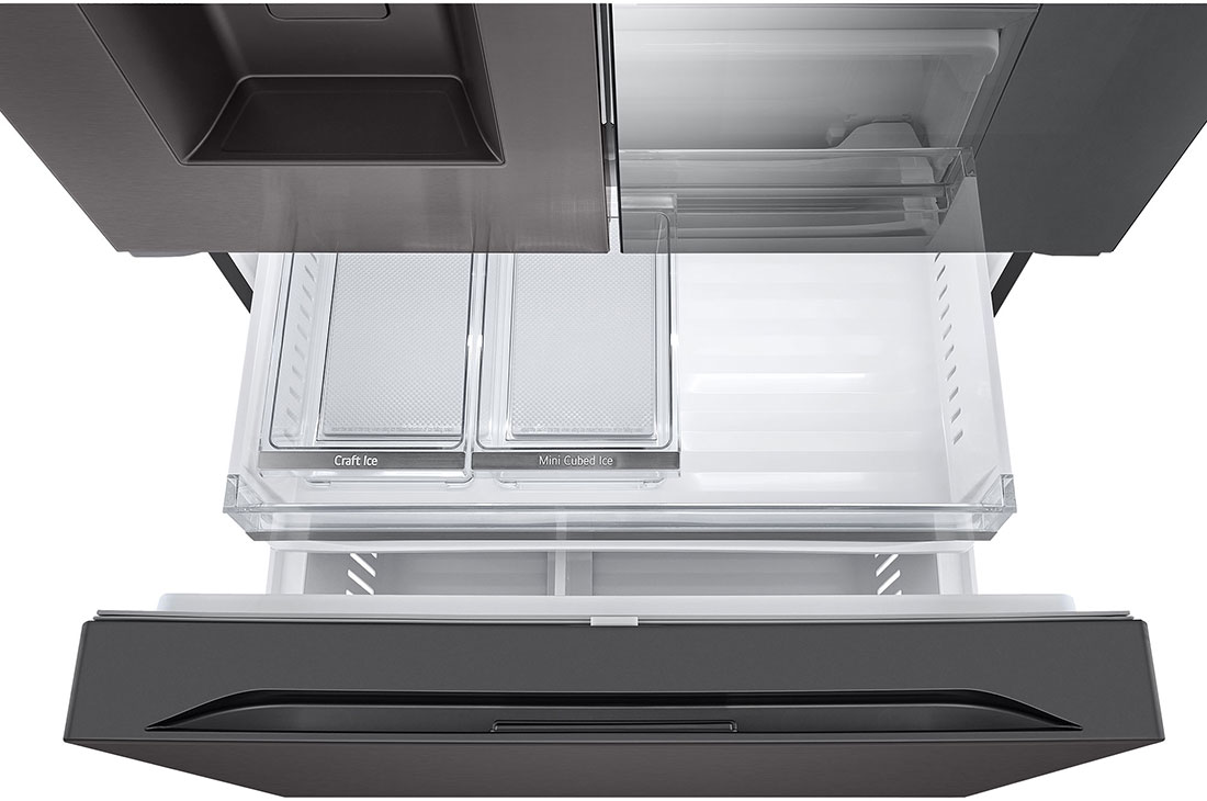 LG Refrigeradora French-Door 31pᶟ InstaView VF31XKNH, Close up view of freezer part of multi-door refrigerator., VF31XKNH, thumbnail 4