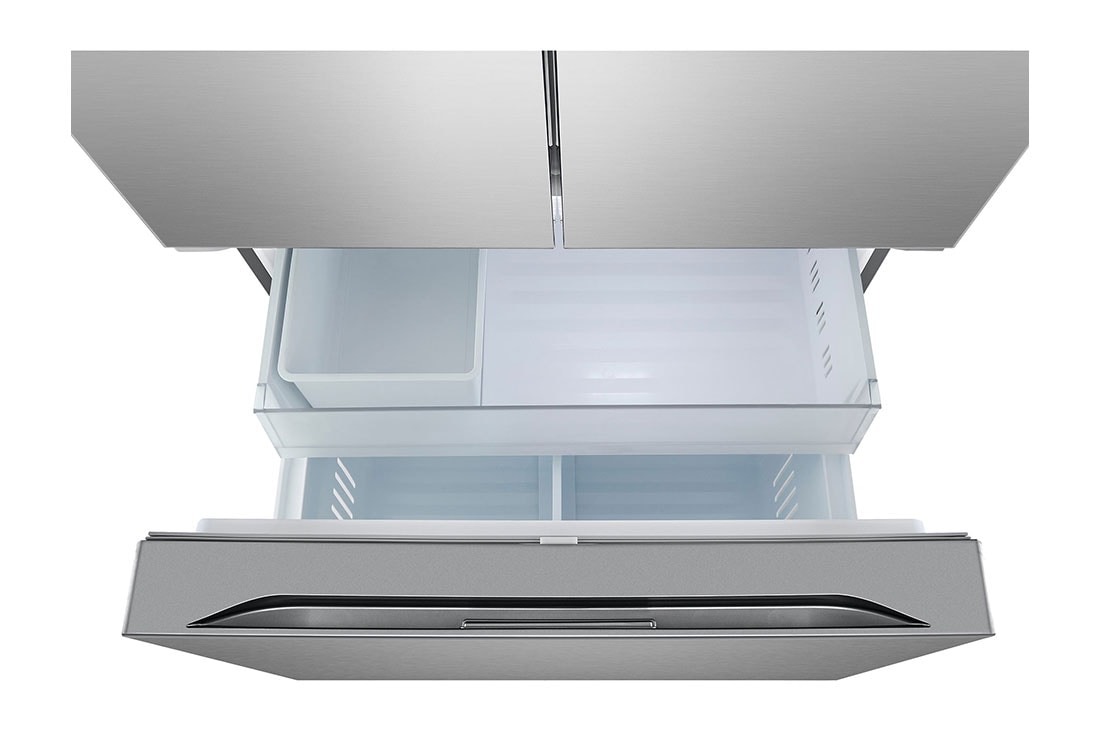 LG Refrigeradora French-Door 32pᶟ Smart Inverter VF32BLRH, Close up view of freezer part of multi-door refrigerator., VF32BLRH, thumbnail 4