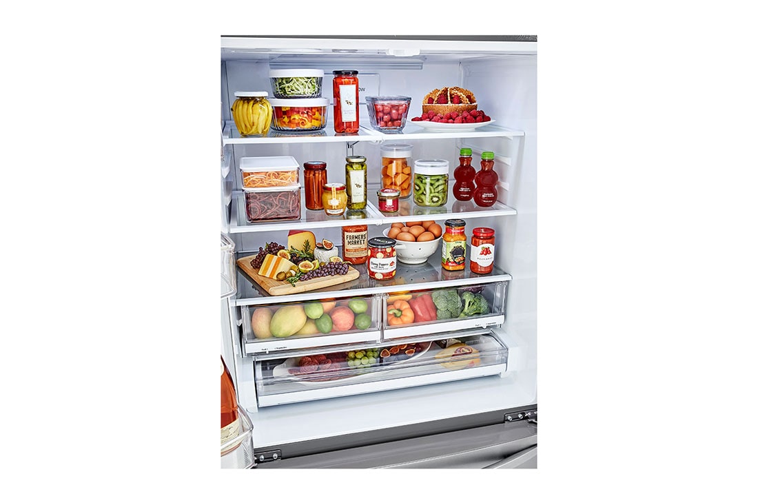 LG Refrigeradora French Door 24.5p³ (Net) / 31p³ (Gross) InstaView DoorCooling™, Platinum Silver, Bottom view, VF29BVP, thumbnail 6