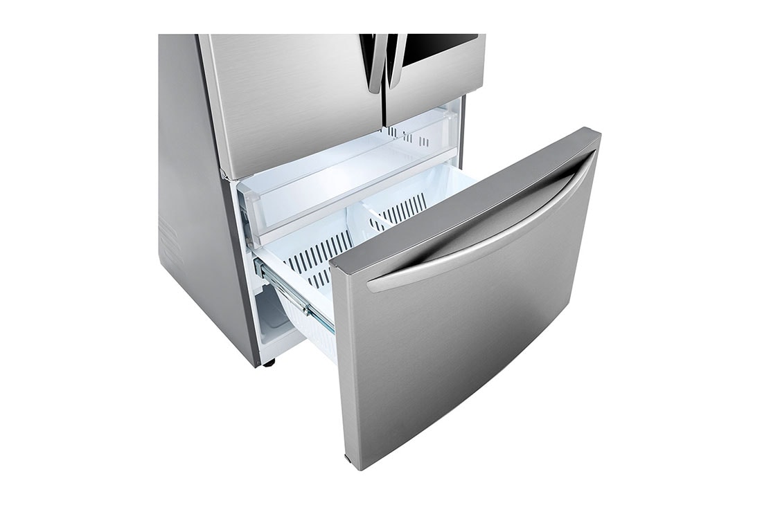 LG Refrigeradora French Door 24.5p³ (Net) / 31p³ (Gross) InstaView DoorCooling™, Platinum Silver, Display view, VF29BVP, thumbnail 10