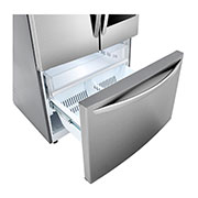 LG Refrigeradora French Door 24.5p³ (Net) / 31p³ (Gross) InstaView DoorCooling™, Platinum Silver, Display view, VF29BVP, thumbnail 10