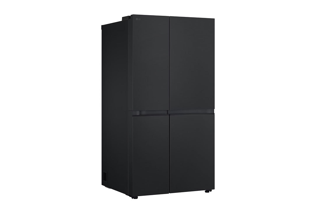 LG Refrigeradora LG Side by Side 27pᶟ (Net) Negro Matte Smart Inverter, Right Side tilted view, VS28BPT, thumbnail 7
