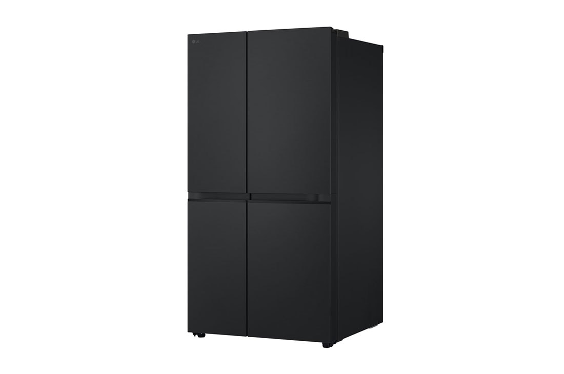 LG Refrigeradora LG Side by Side 27pᶟ (Net) Negro Matte Smart Inverter, Tilted View, VS28BPT, thumbnail 8
