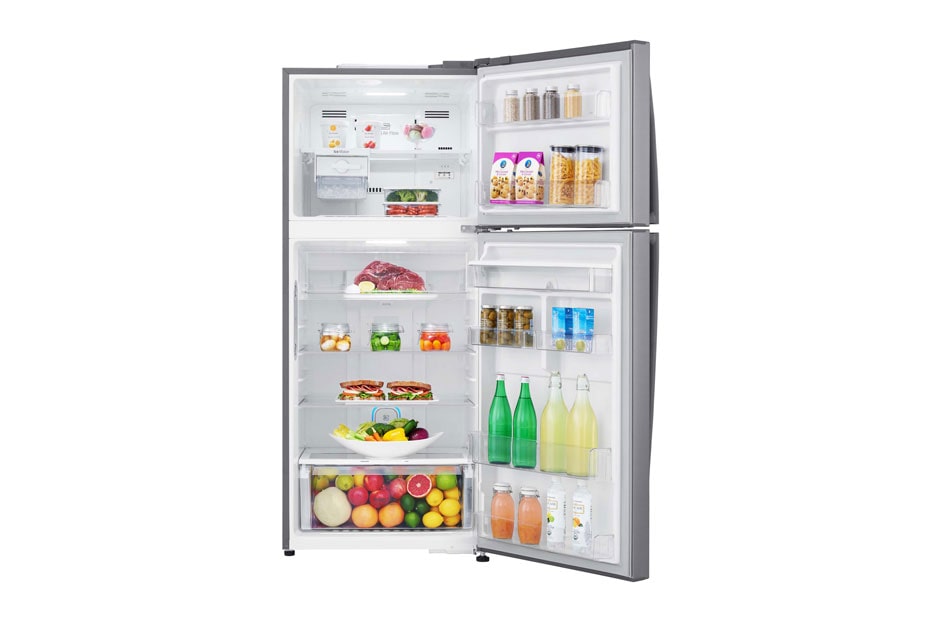 LG 19 pᶟ |Top Freezer |NatureFRESH™ |Compresor linear inverter |Platinum silver |ThinQ™ (Neto: 18 pᶟ), LT51SGP, thumbnail 2