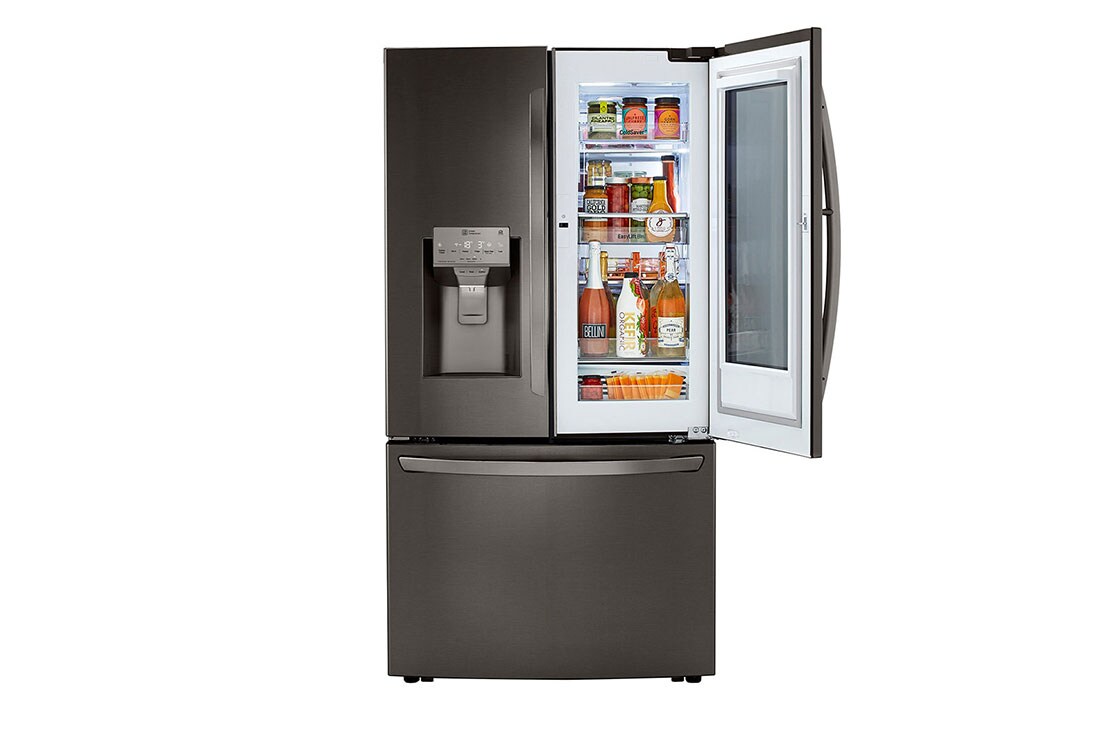 LG 32 pᶟ |InstaView™ Door-in-Door®|French Door|Craft Ice™ |Compresor linear inverter | Black Stainless|ThinQ™ (Neto: 30 pᶟ), LM89SXD, thumbnail 3