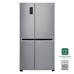 Refrigeradora Side by Side 24.3pᶟ (Gross) / 22.1pᶟ (Net) Compresor Linear Inverter ThinQ™2